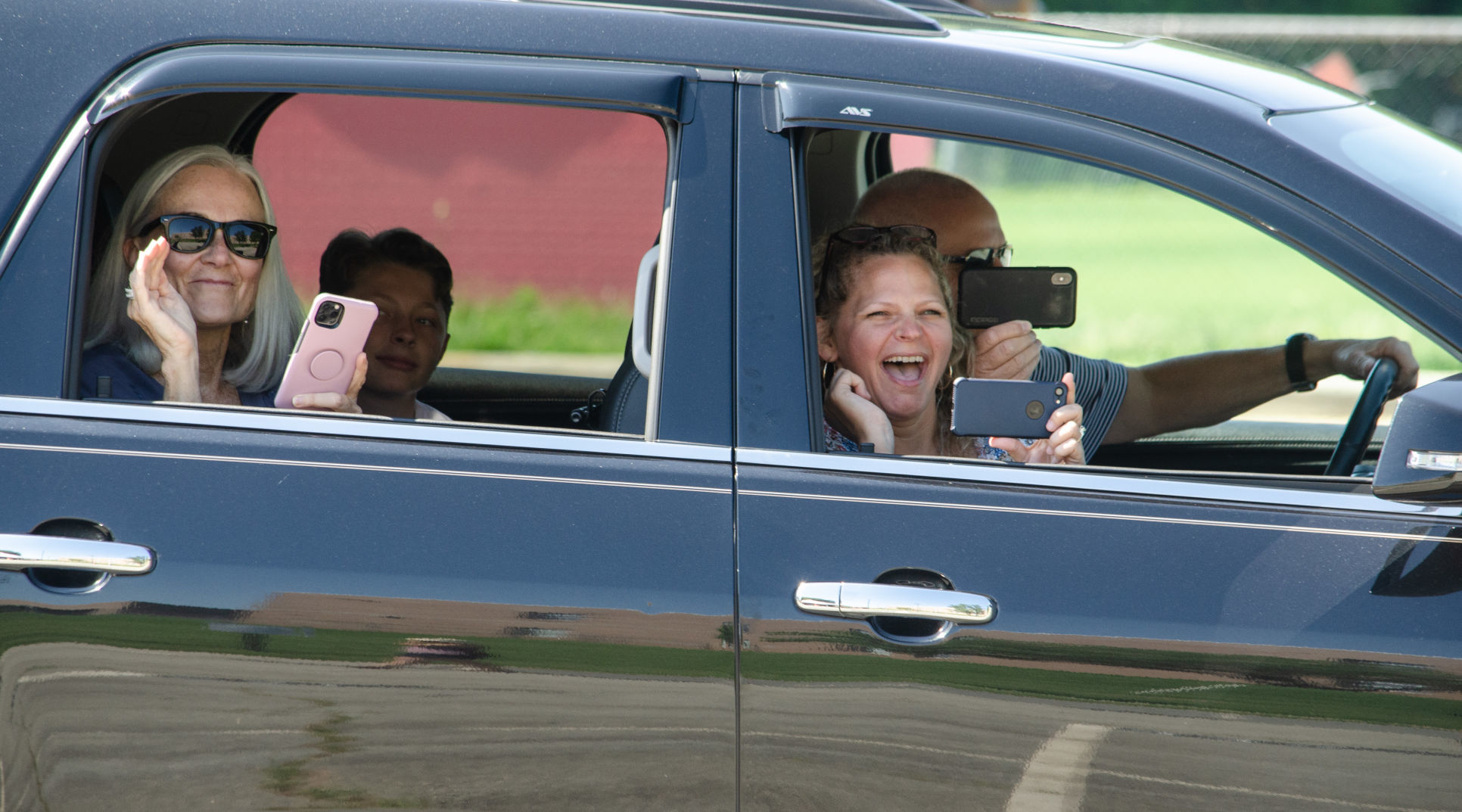 Northwest Guilford High School's drive-thru graduation